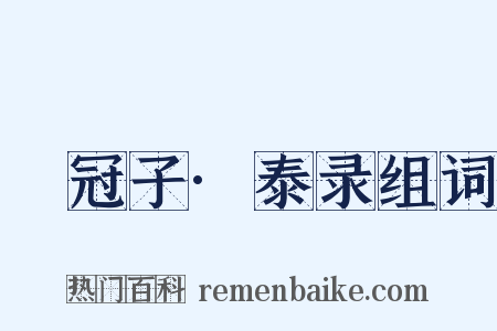 鹖冠子·泰录组词是什么意思的图片